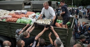 В Славянск и Краматорск отправлено 4,5 тонны продуктов