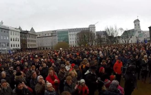 В Исландии прошел протест против отзыва заявки на вступление в ЕС (+Видео)