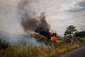 На Донбассе от пожара сдетонировали снаряды